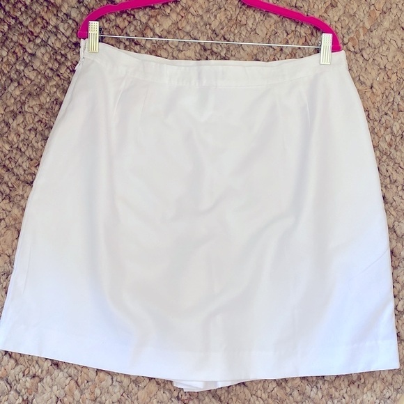 IZOD A Line Skort Women’s 16 White High Waisted Golf Tennis Core Plus size - Picture 3 of 11